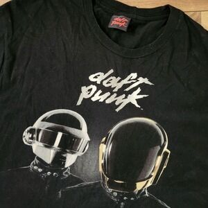 VTG Y2K Official Daft Punk Limited Edition Duo Graphic Black T Shirt Large